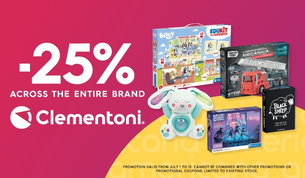 -25% across the entire brand Clementoni